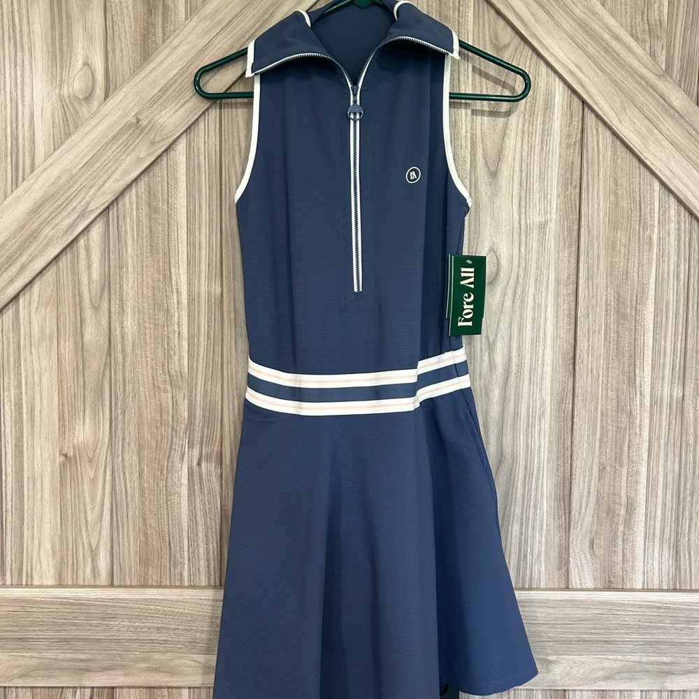 Fore All Blue Sleeveless Golf Dress